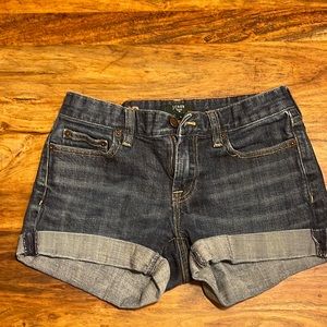 J. Crew denim jeans dark wash cuffed shorts Size 0